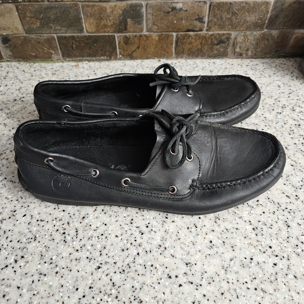 Timberland Men's Dark Leather Boat Shoes